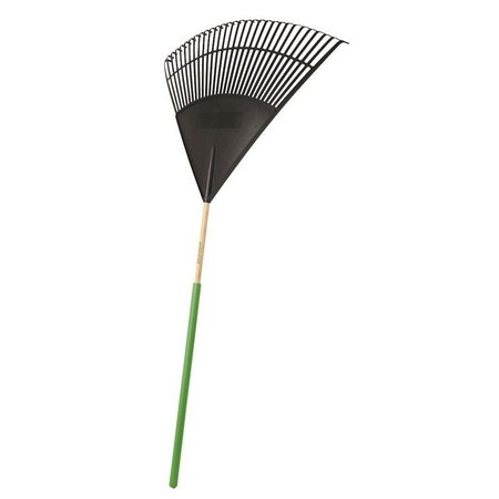 LANDSCAPERS SELECT LawnLeaf Rake, Poly Tine, 30Tine, Wood Handle, 48 in L Handle 34590